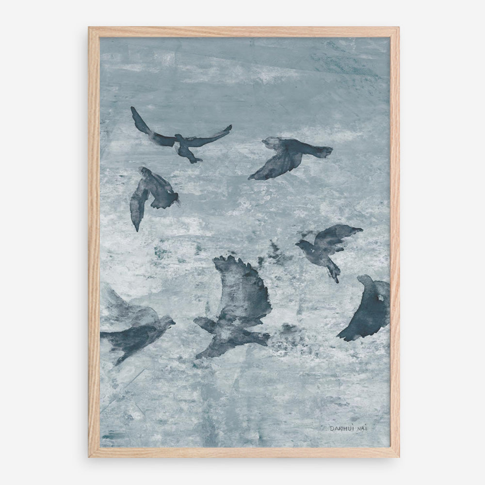 Migration Blue Panel II Art Print