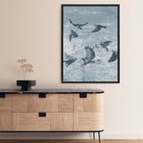 Migration Blue Panel II Canvas Print