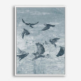 Migration Blue Panel II Canvas Print