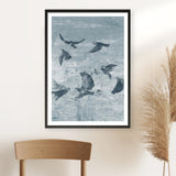 Migration Blue Panel II Art Print