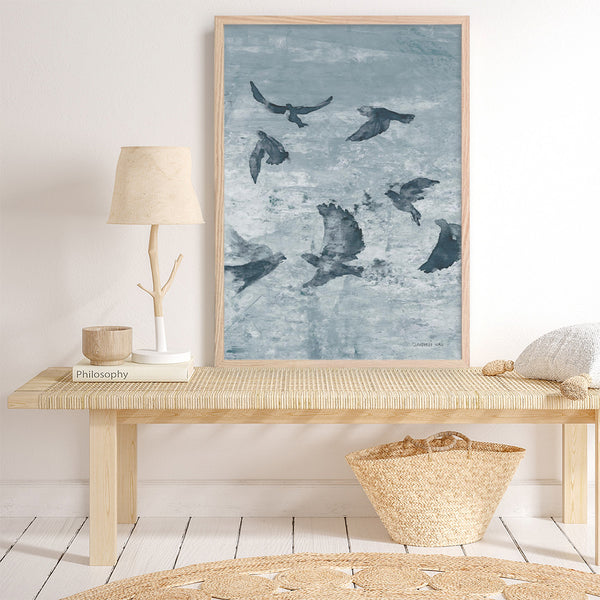 Migration Blue Panel II Art Print