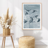Migration Blue Panel II Art Print