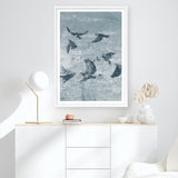 Migration Blue Panel II Art Print