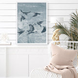 Migration Blue Panel II Art Print