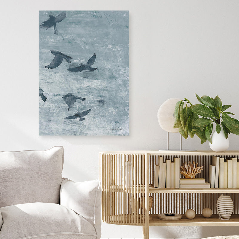 Migration Blue Panel III Canvas Print