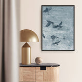 Migration Blue Panel III Art Print