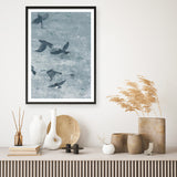 Migration Blue Panel III Art Print