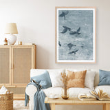 Migration Blue Panel III Art Print