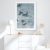 Migration Blue Panel III Art Print