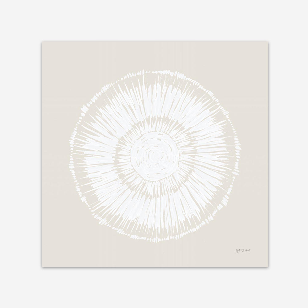 Coastal Block Print I Neutral  (Square) Art Print