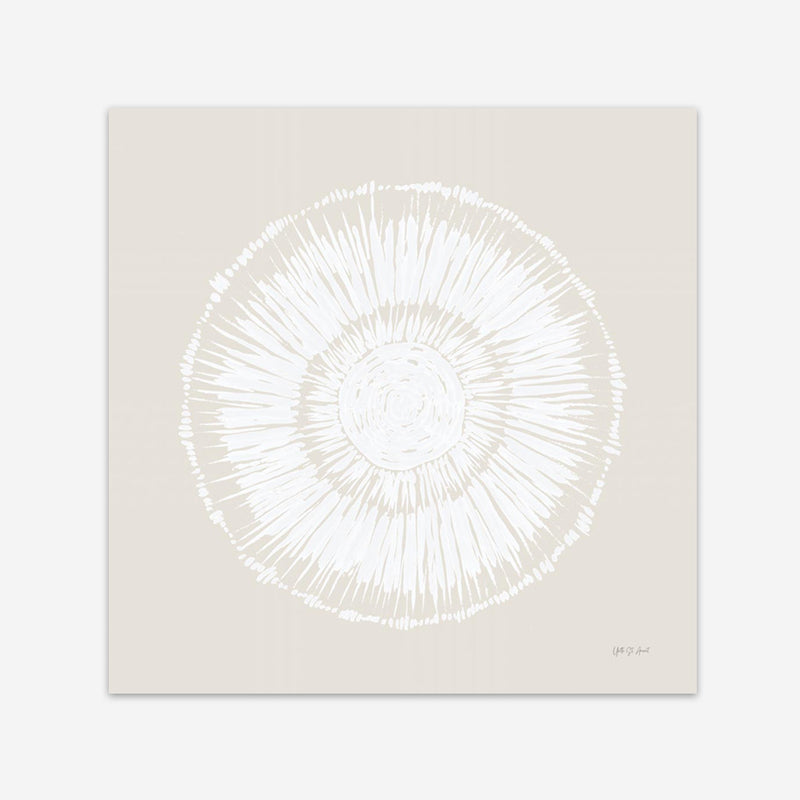 Coastal Block Print I Neutral  (Square) Art Print