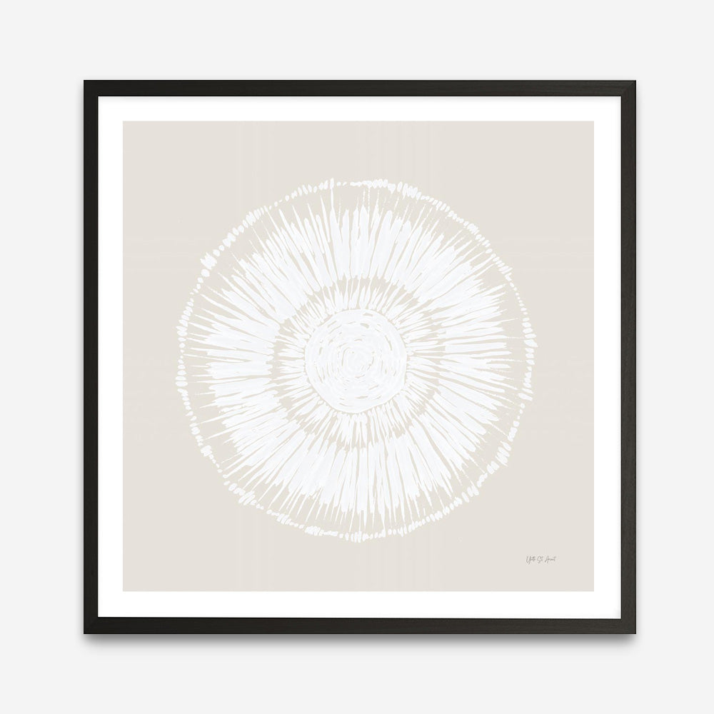 Coastal Block Print I Neutral  (Square) Art Print