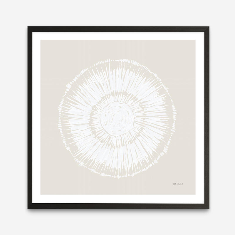 Coastal Block Print I Neutral  (Square) Art Print