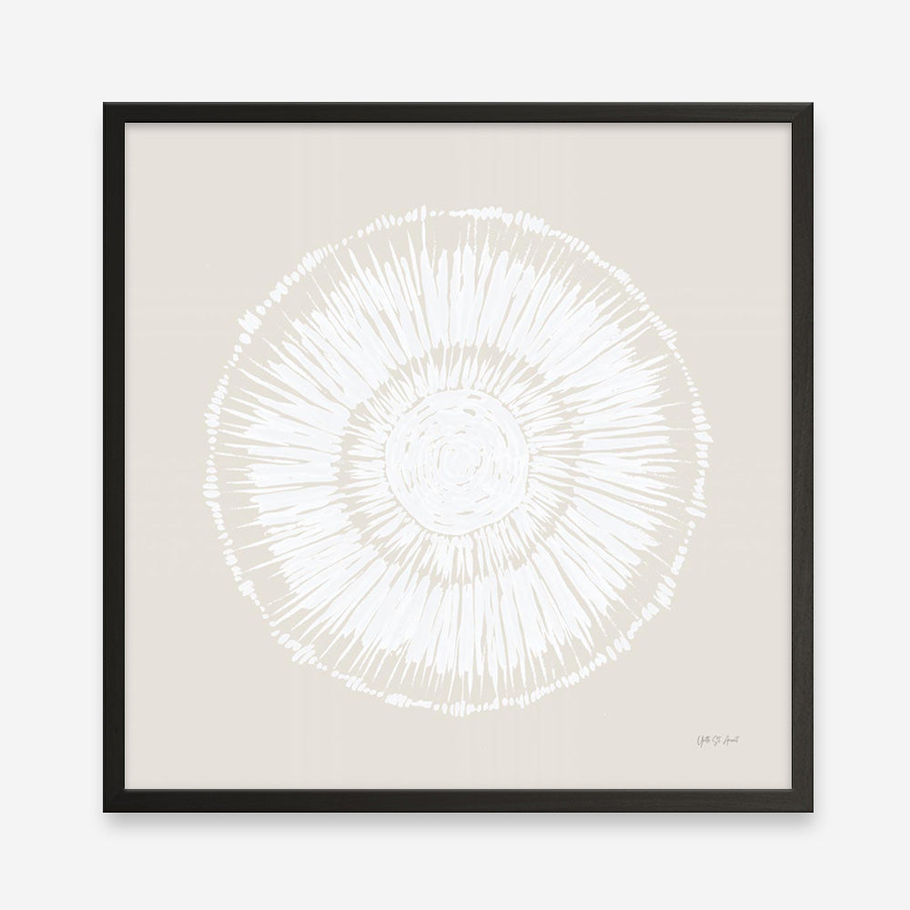 Coastal Block Print I Neutral  (Square) Art Print