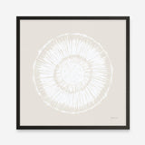 Coastal Block Print I Neutral  (Square) Art Print