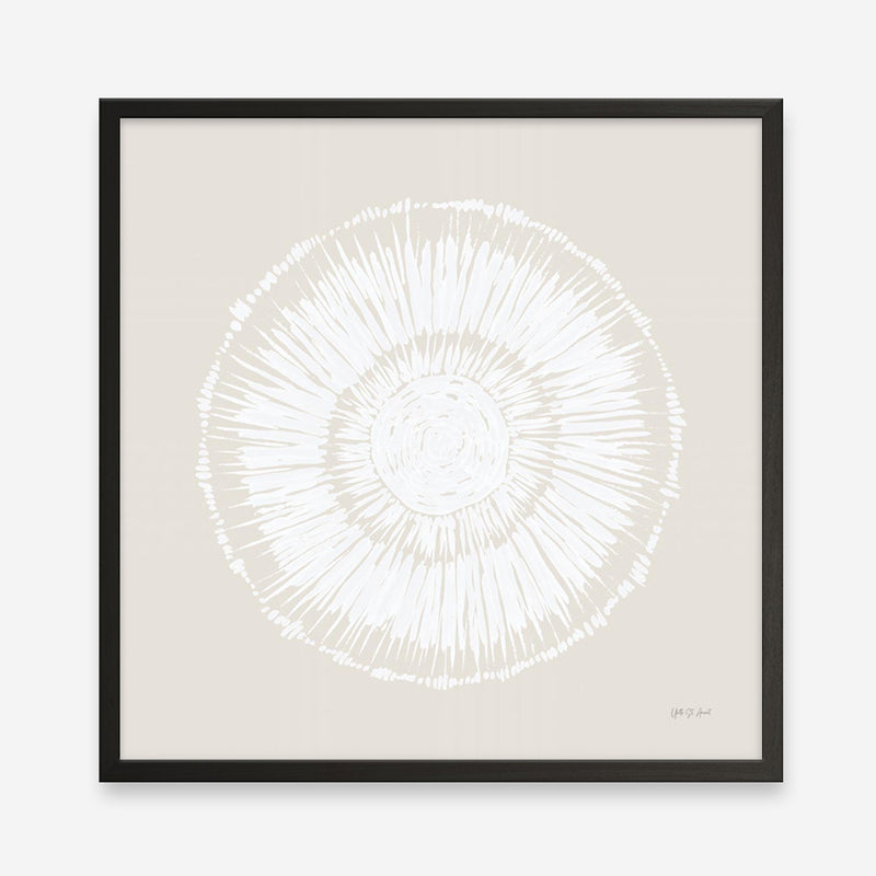 Coastal Block Print I Neutral  (Square) Art Print