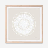 Coastal Block Print I Neutral  (Square) Art Print