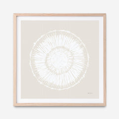 Coastal Block Print I Neutral (Square) Art Print