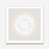 Coastal Block Print I Neutral  (Square) Art Print