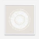 Coastal Block Print I Neutral  (Square) Art Print