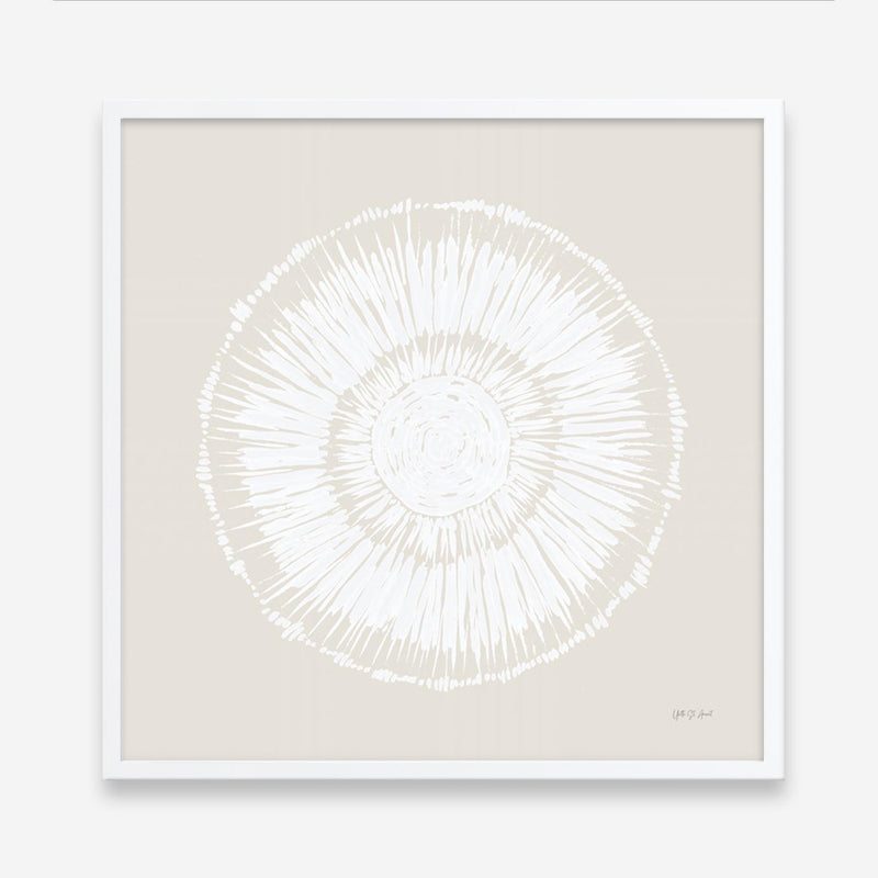 Coastal Block Print I Neutral  (Square) Art Print