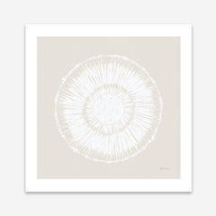 Coastal Block Print I Neutral (Square) Art Print