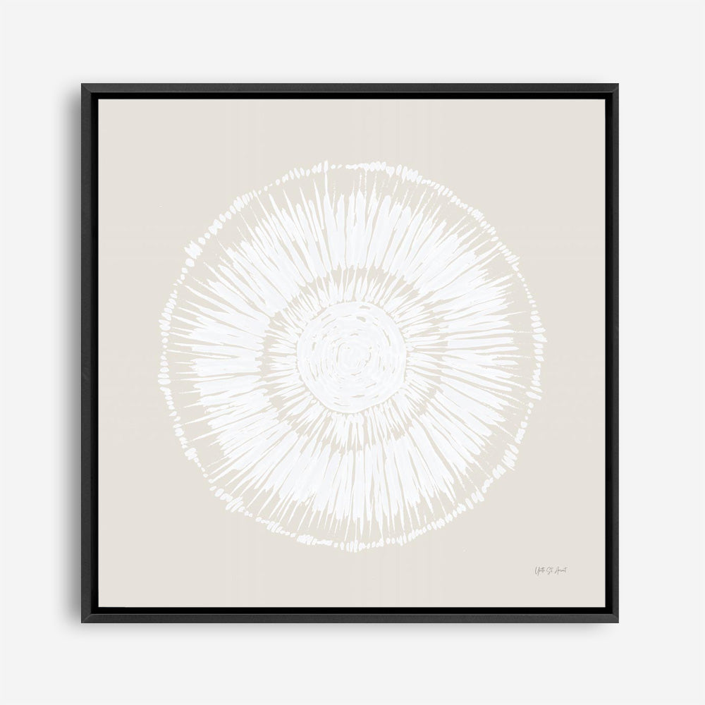 Coastal Block Print I Neutral  (Square) Canvas Print