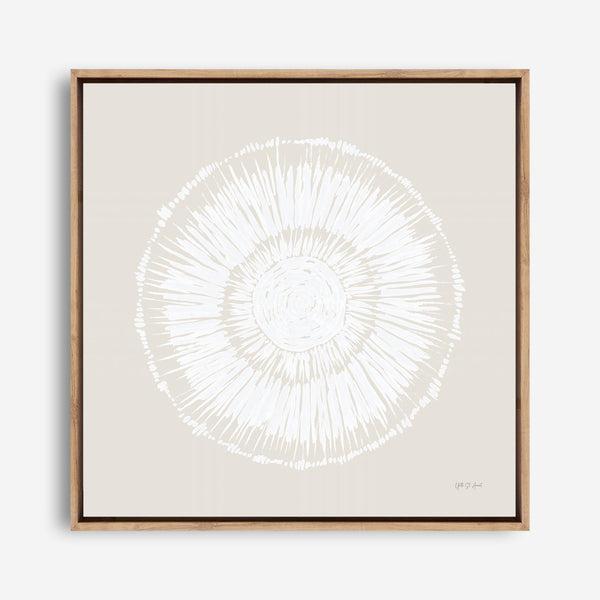 Coastal Block Print I Neutral  (Square) Canvas Print
