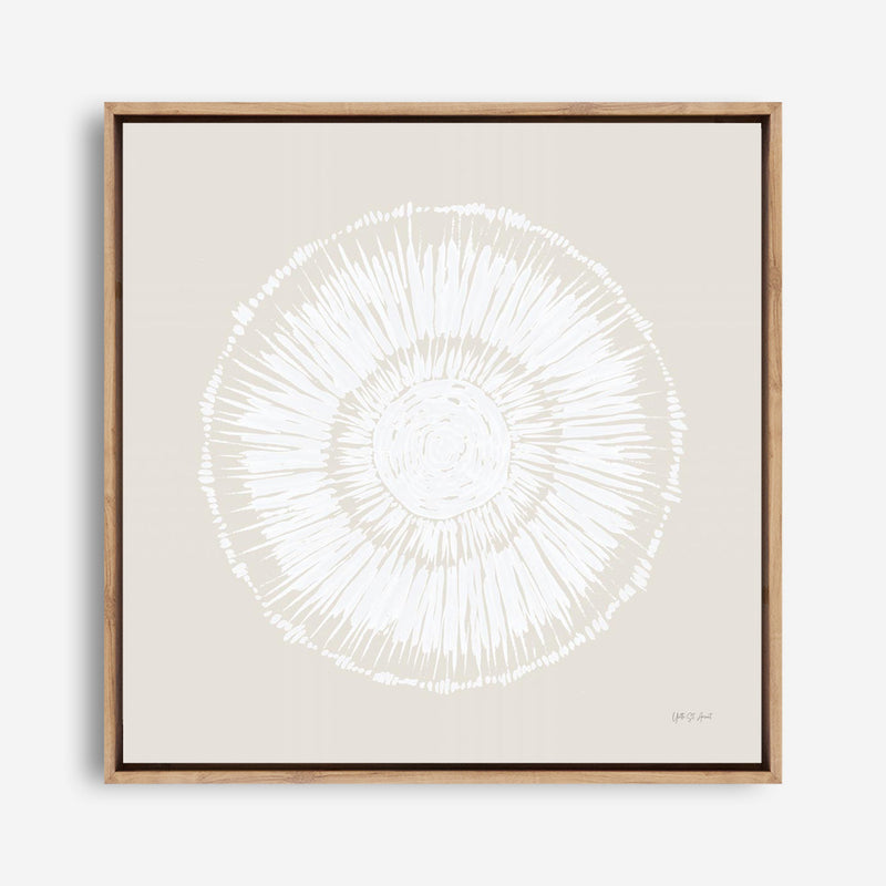 Coastal Block Print I Neutral  (Square) Canvas Print
