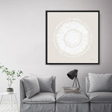 Coastal Block Print I Neutral  (Square) Canvas Print