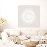 Coastal Block Print I Neutral  (Square) Canvas Print