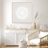 Coastal Block Print I Neutral  (Square) Canvas Print