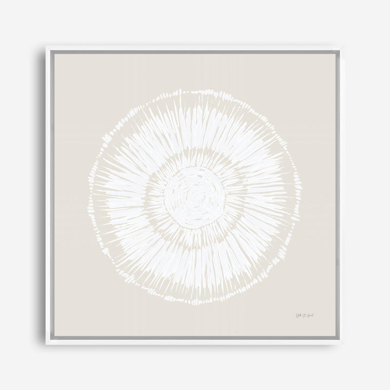 Coastal Block Print I Neutral  (Square) Canvas Print