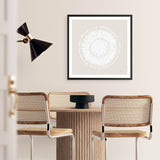 Coastal Block Print I Neutral  (Square) Art Print