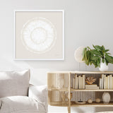Coastal Block Print I Neutral  (Square) Art Print