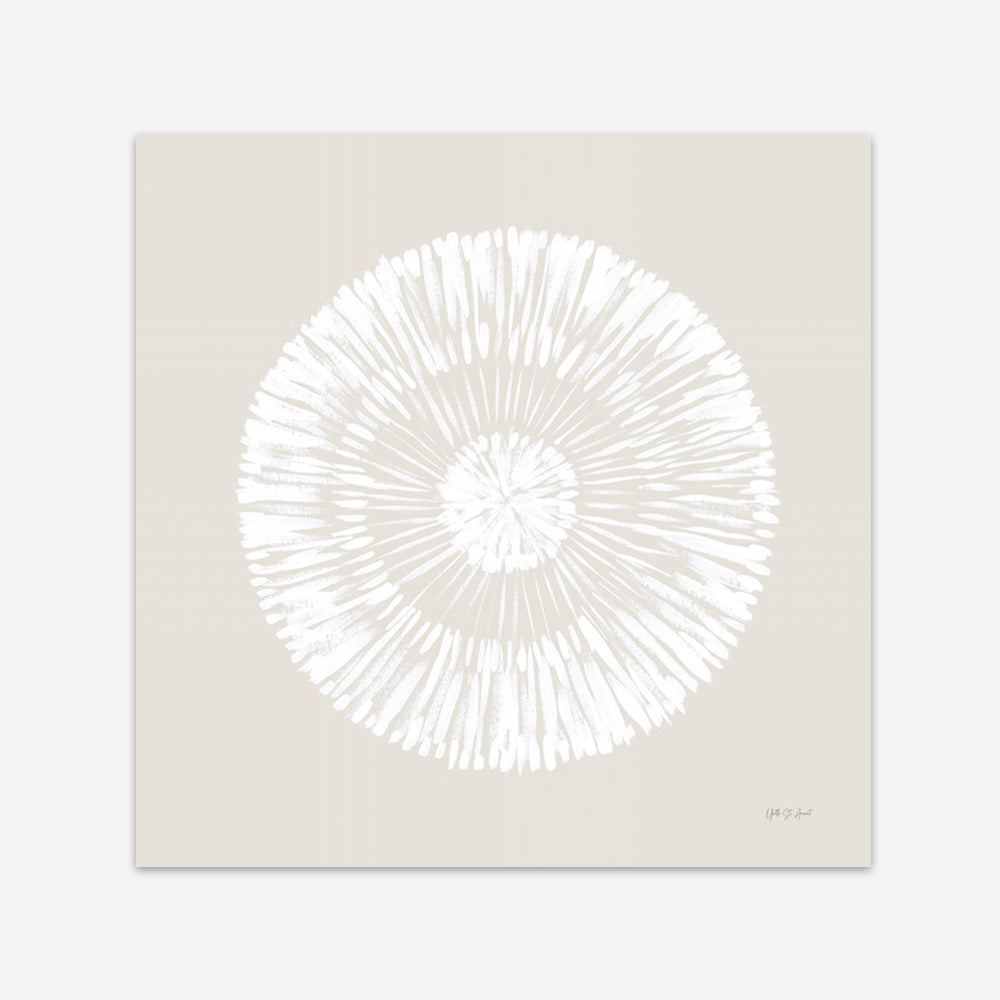 Coastal Block Print II Neutral  (Square) Art Print