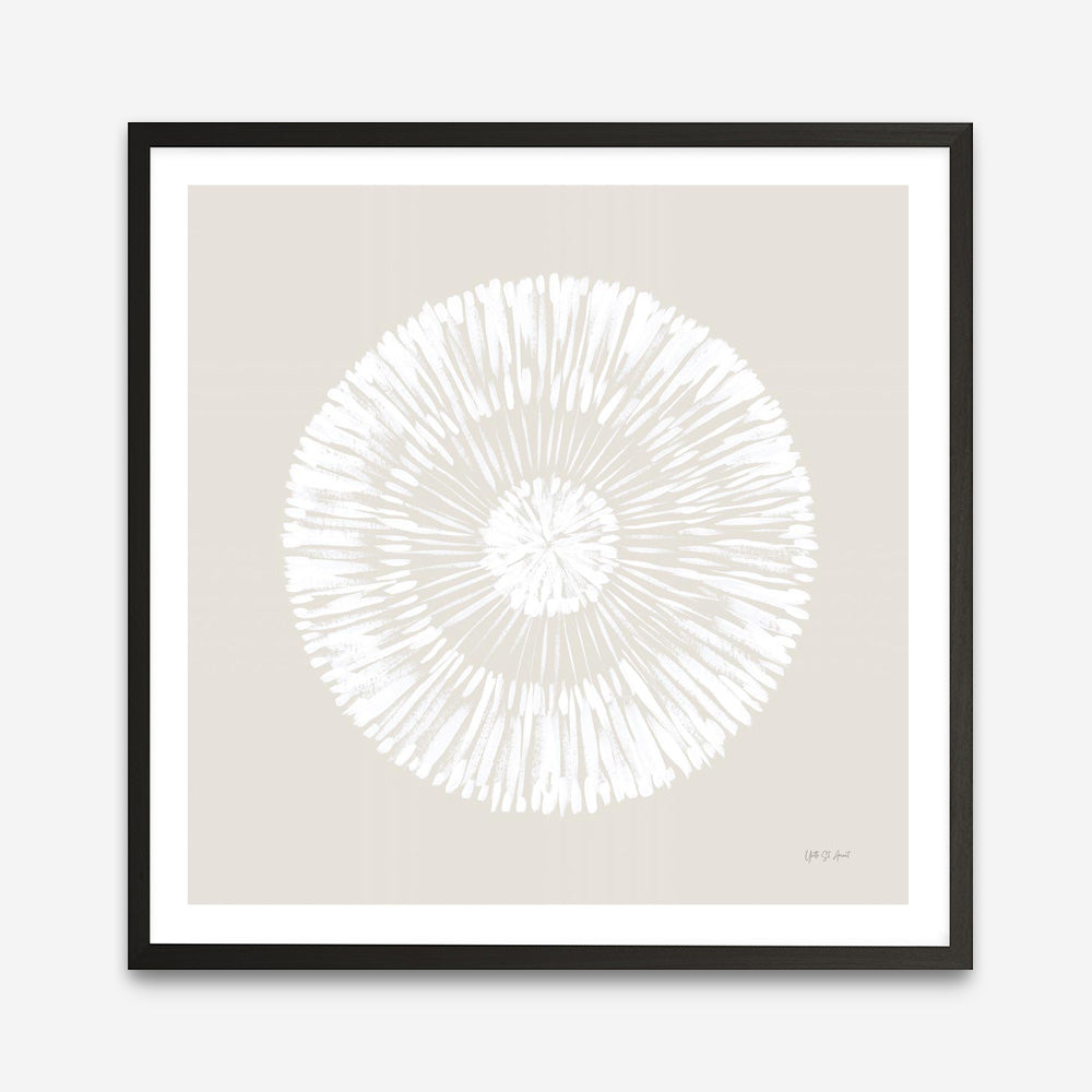 Coastal Block Print II Neutral  (Square) Art Print
