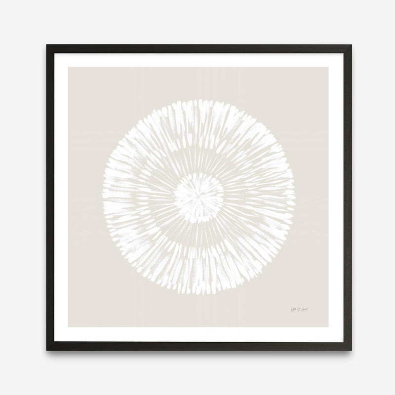 Coastal Block Print II Neutral  (Square) Art Print