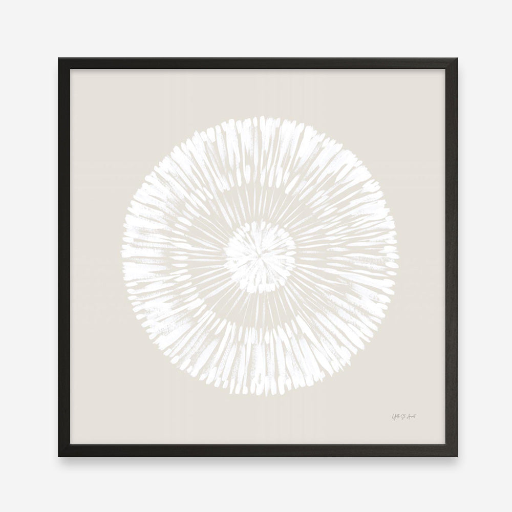 Coastal Block Print II Neutral  (Square) Art Print
