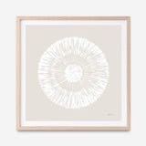 Coastal Block Print II Neutral  (Square) Art Print