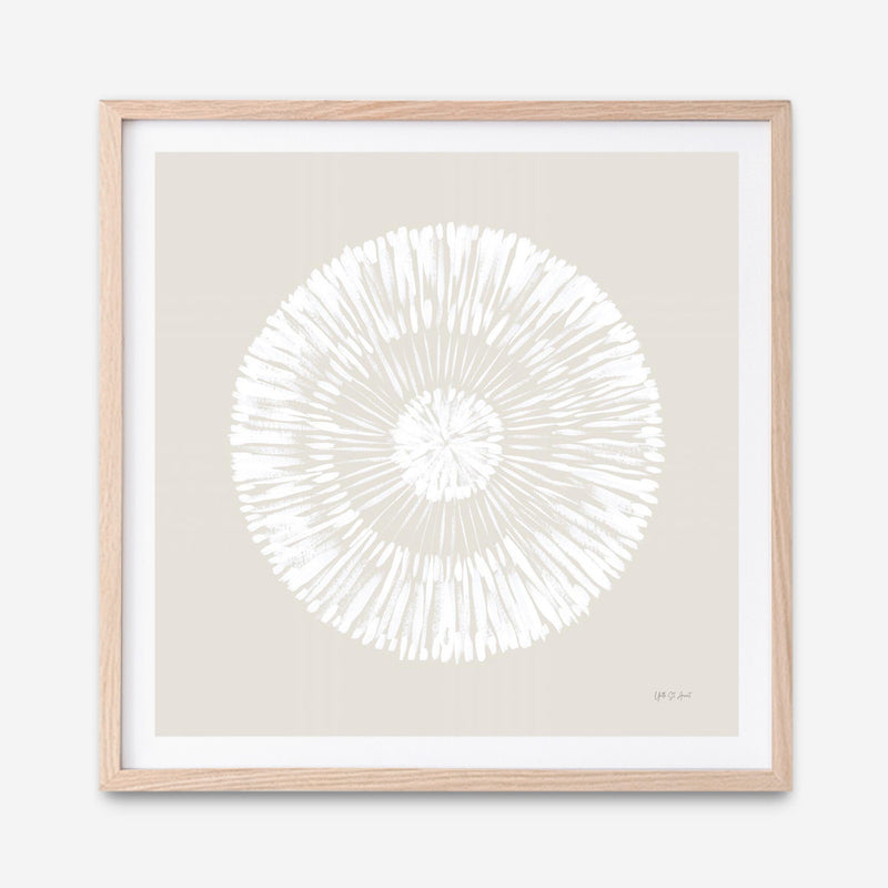 Coastal Block Print II Neutral  (Square) Art Print