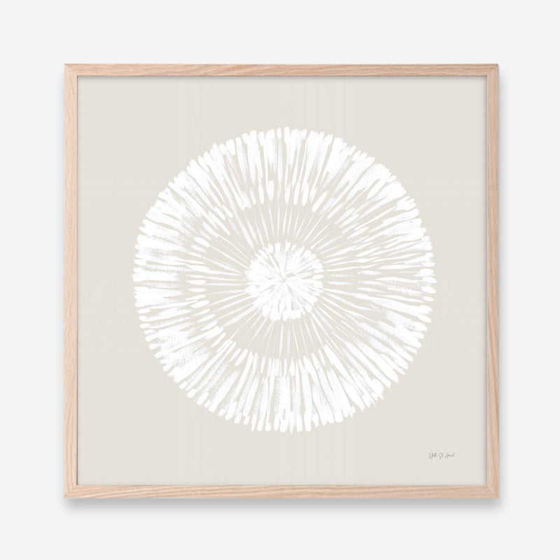 Coastal Block Print II Neutral  (Square) Art Print