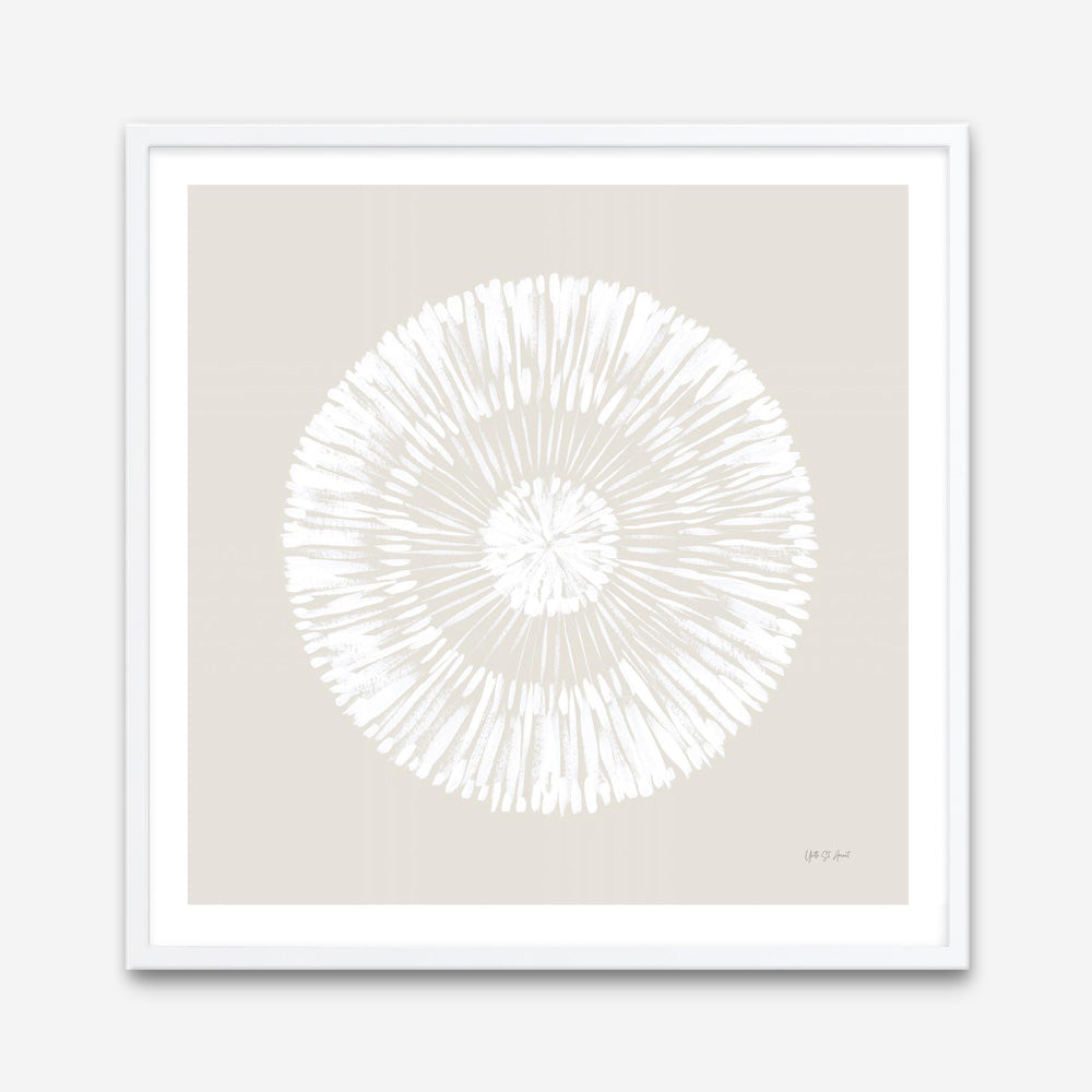 Coastal Block Print II Neutral  (Square) Art Print