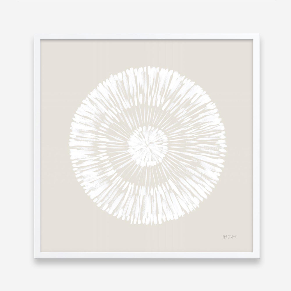 Coastal Block Print II Neutral  (Square) Art Print
