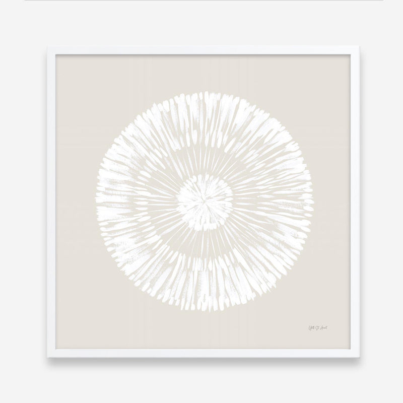 Coastal Block Print II Neutral  (Square) Art Print