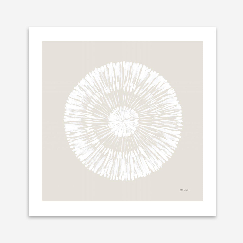 Coastal Block Print II Neutral  (Square) Art Print