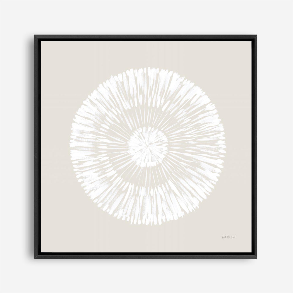 Coastal Block Print II Neutral (Square) Canvas Print
