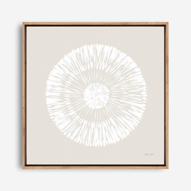 Coastal Block Print II Neutral (Square) Canvas Print