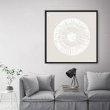 Coastal Block Print II Neutral (Square) Canvas Print