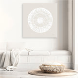 Coastal Block Print II Neutral (Square) Canvas Print